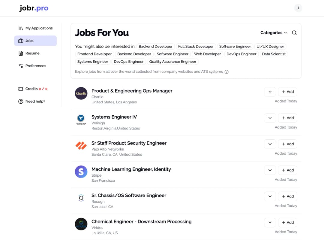 Jobs From Company Job Portals